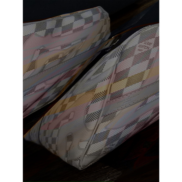 Louis Vuitton Keepall Bandouliere 50 Tahitienne Pink Damier Azur Travel Bag - Picture 8 of 11